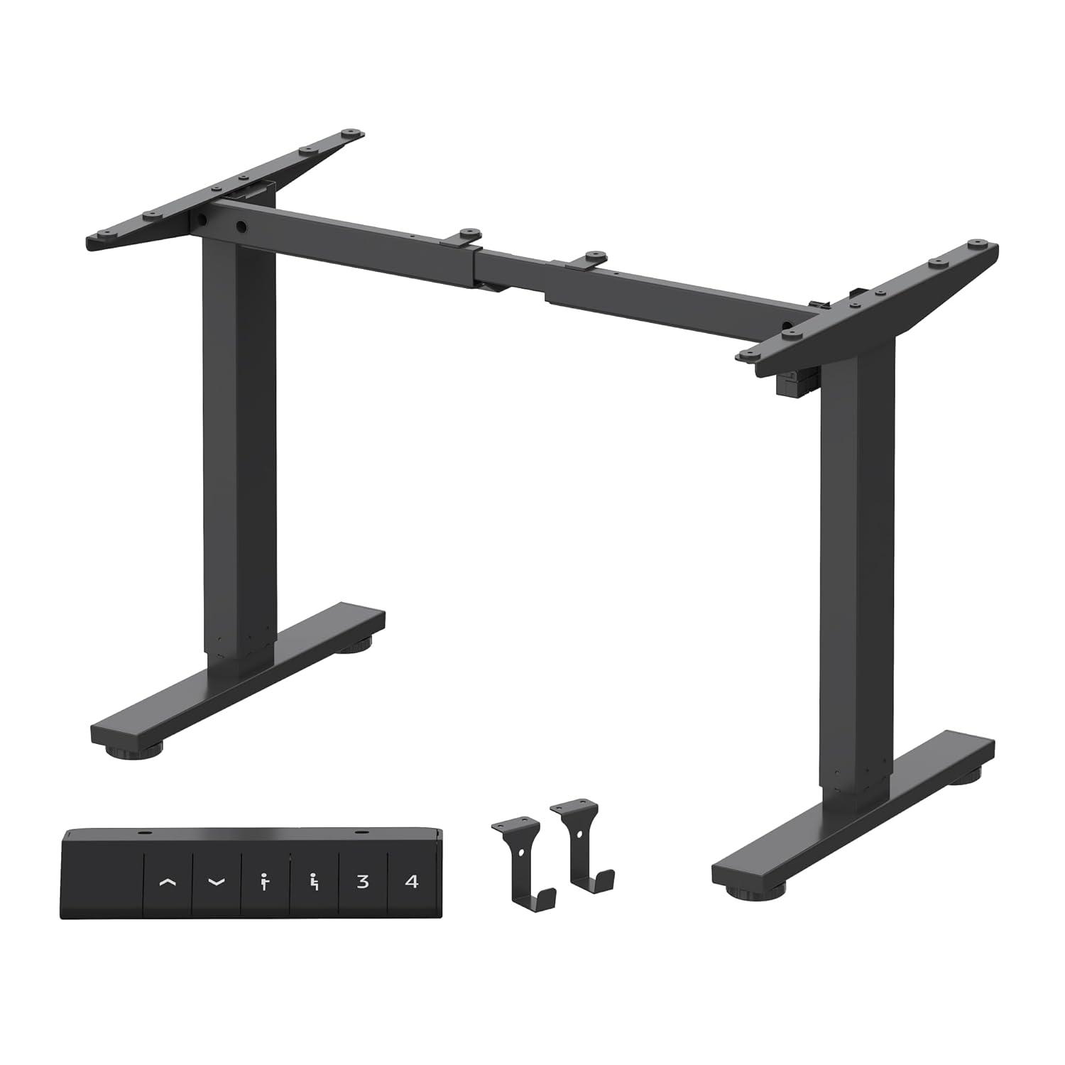 FLEXISPOT Height Adjustable Standing Desk Frame with Memory Controller, Electric Sit Stand Desk Base for Home and Office (Black Frame Only)