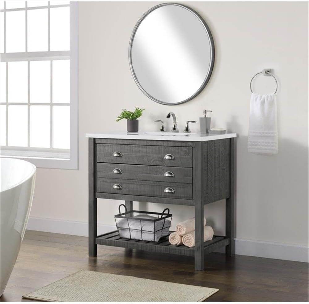 Martin Svensson Home Monterey 37" Wood Single Bathroom Vanity Gray