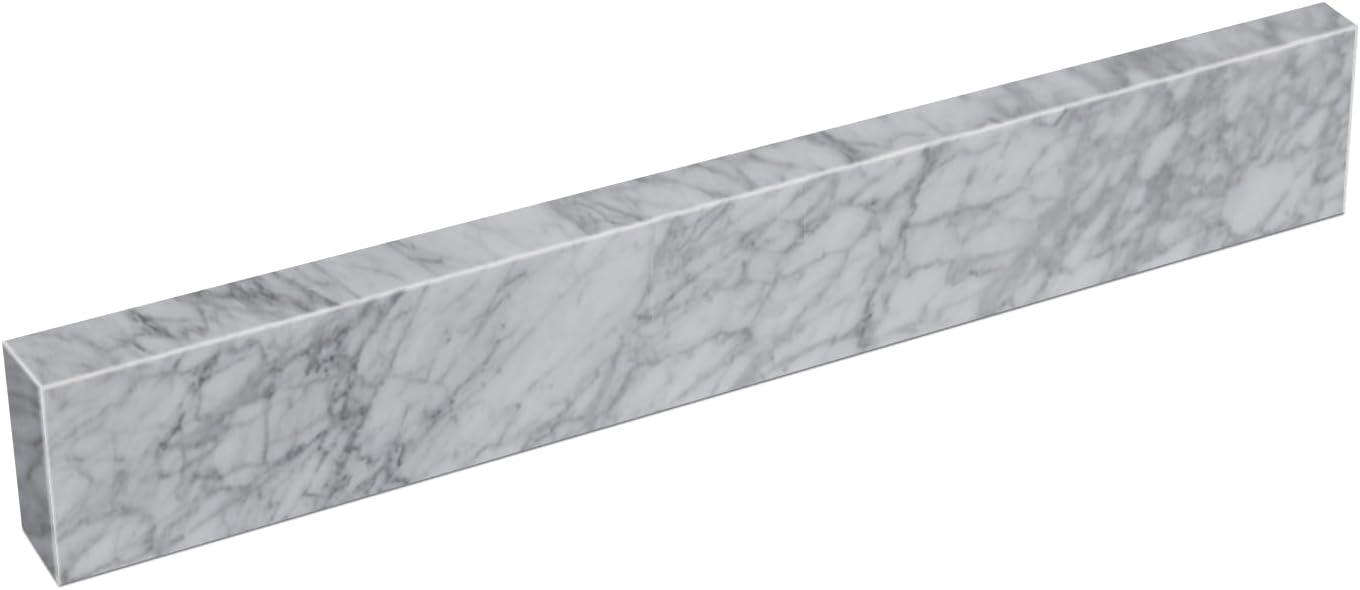 21 Inch Carrara White Marble Bathroom Vanity Side Splash