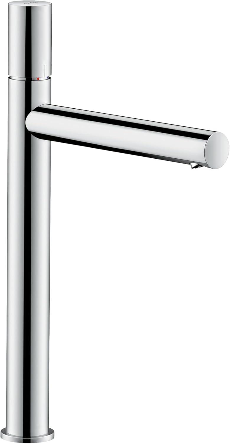 Chrome Single-Handle Tall Bathroom Sink Faucet