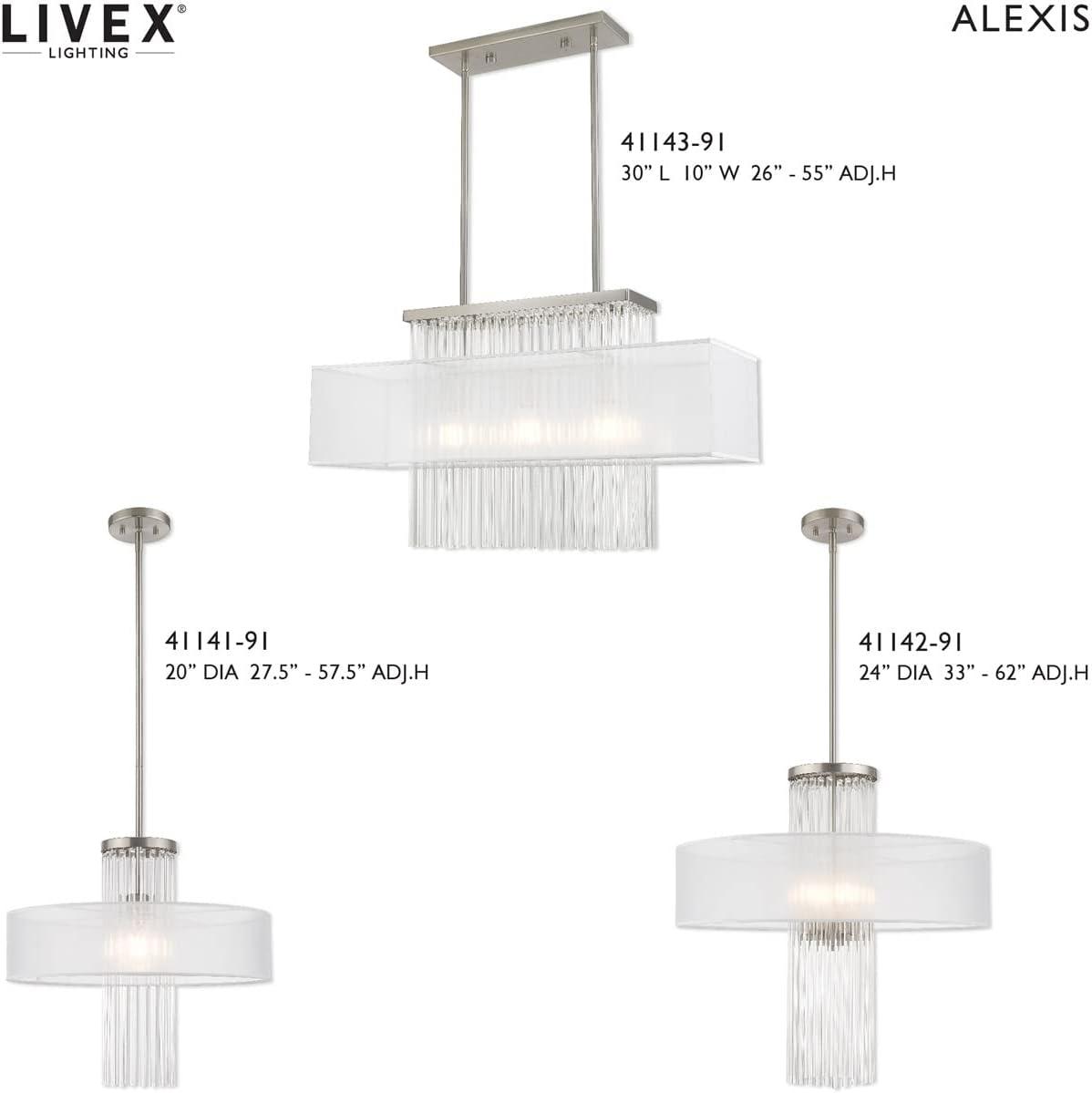 Livex Lighting Alexis 1 - Light Flush Mount in  Brushed Nickel