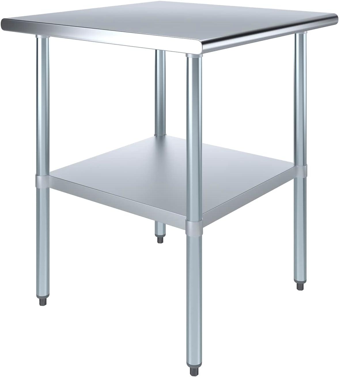 Amgood Stainless Steel 35'' H Adjustable Work Table