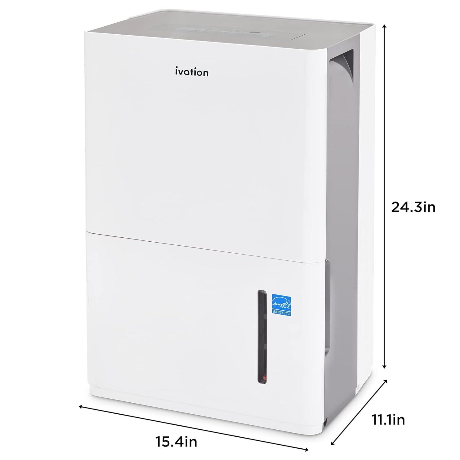 Ivation Ivation 50 Pints Tower Dehumidifier for Rooms up to 4500 Cubic Feet