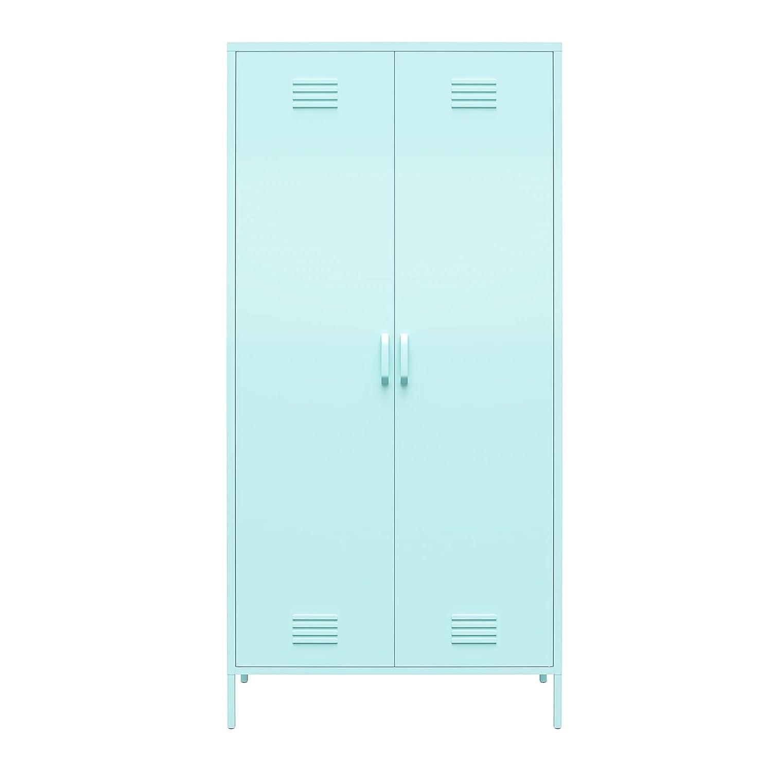 Novogratz Cache 2 Door Tall Metal Locker Style Storage Cabinet