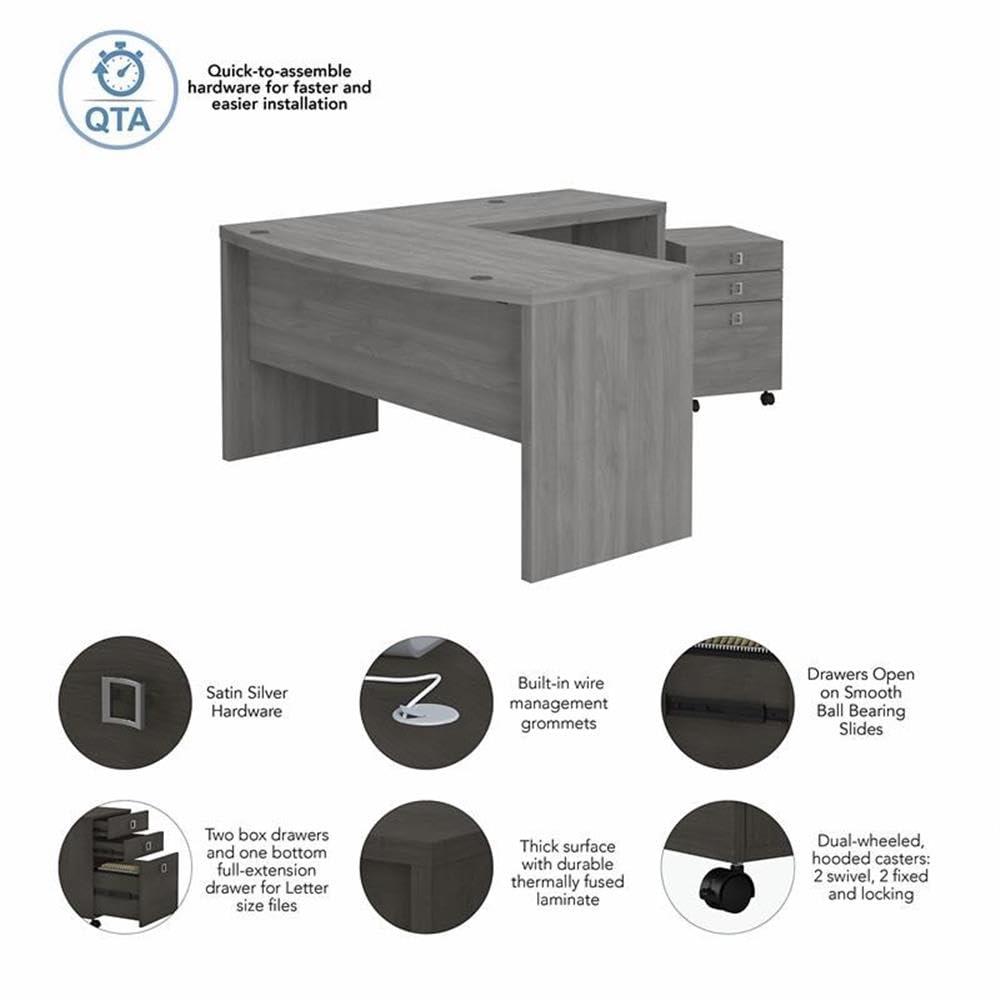 Bush Business Furniture Echo 3 L-Shaped Computer Desk Office Set