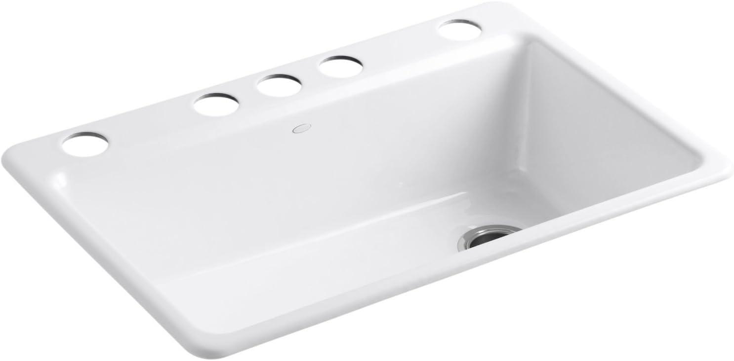 Riverby 33" x 22" x 9-5/8" Under-Mount Single-Bowl Kitchen Sink with Accessories