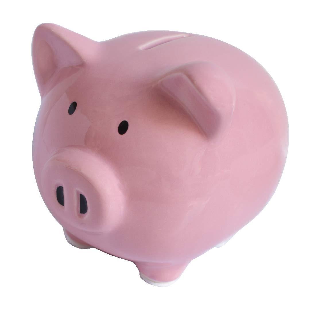 Pink Piggy Banks, Piggy Bank for Girls Boys Kids A New for White Piggy Bank for Boys,Girls,Kids,Adult Coin Bank (Pink)