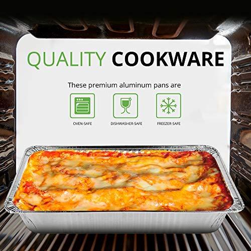 Stock Your Home 21x13" Aluminum Foil Pans (20 Piece Count) - High-Temperature Baking & Serving Trays