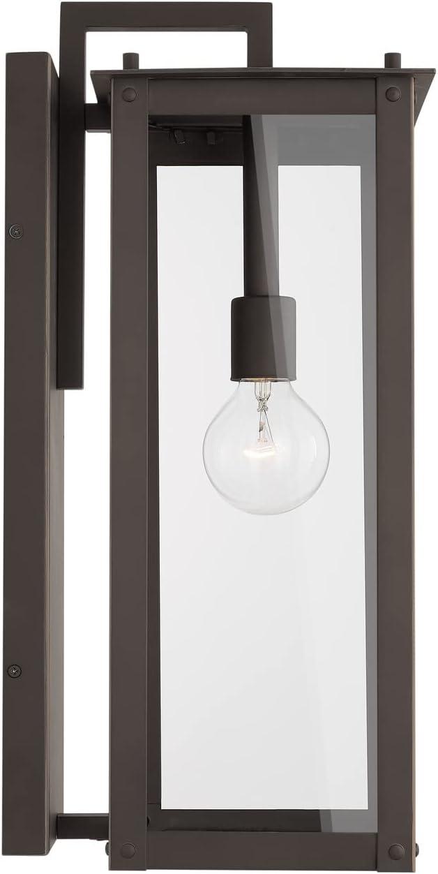 Capital Lighting 934612OZ Hunt 1 Light Outdoor Wall Light, Oiled Bronze