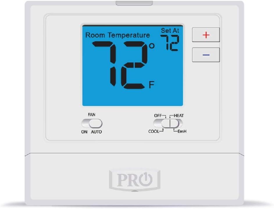 Pro1 T721 White Digital Non-Programmable Heat Pump Thermostat