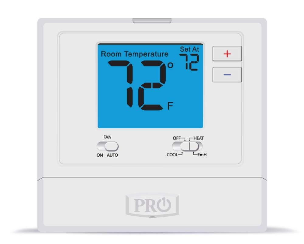 Pro1 T721 White Digital Non-Programmable Heat Pump Thermostat