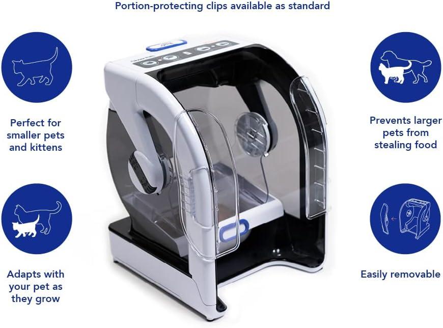 MiBowl Automatic Microchip Cat Feeder with BPA Free Bowl, Enclosed Back, and Collar Worn ID Disc