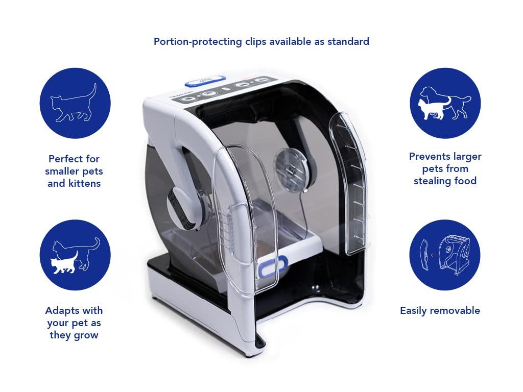 MiBowl Automatic Microchip Cat Feeder with BPA Free Bowl, Enclosed Back, and Collar Worn ID Disc