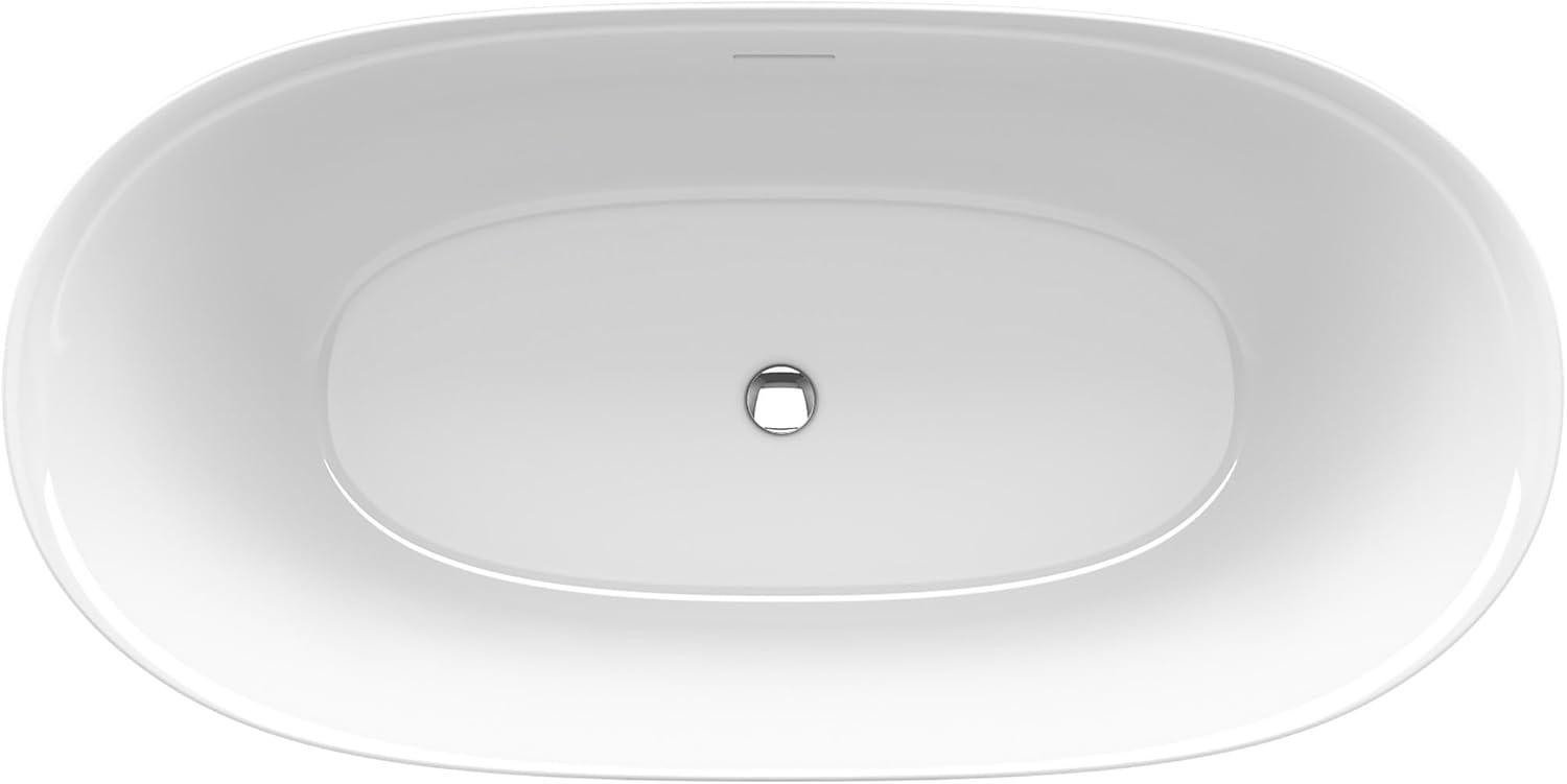 59.06'' x 29.5'' Freestanding Soaking Acrylic Bathtub