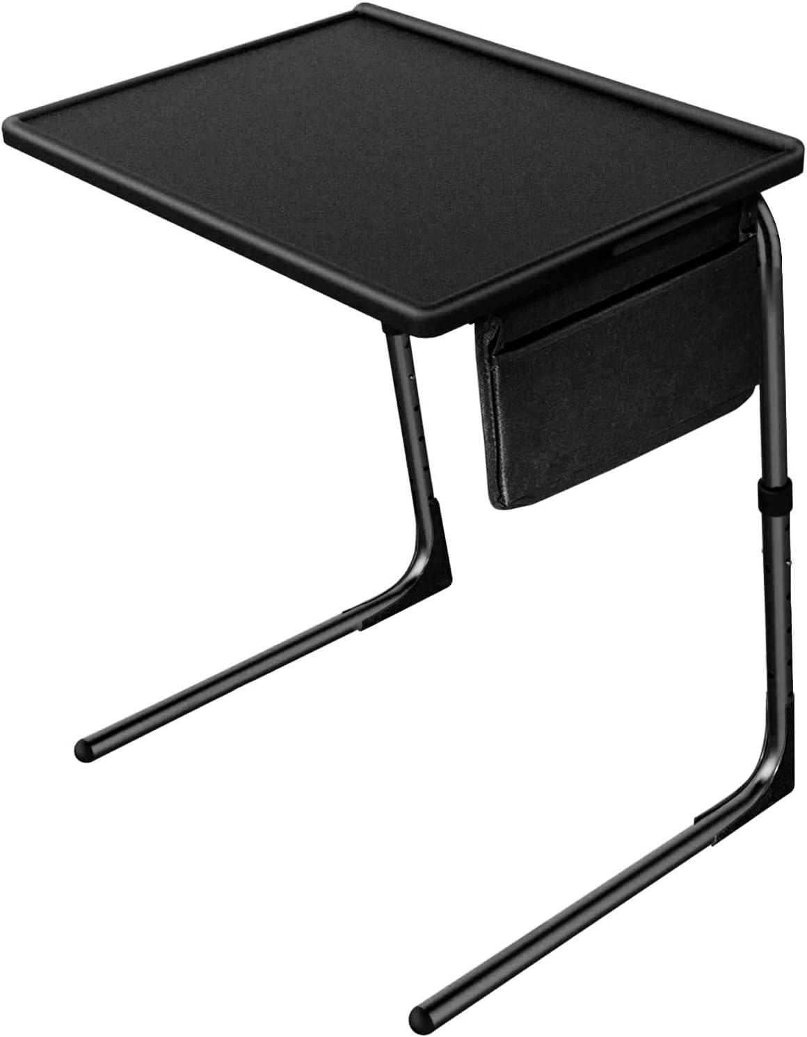 Adjustable Black Alloy Steel Folding Tray Table