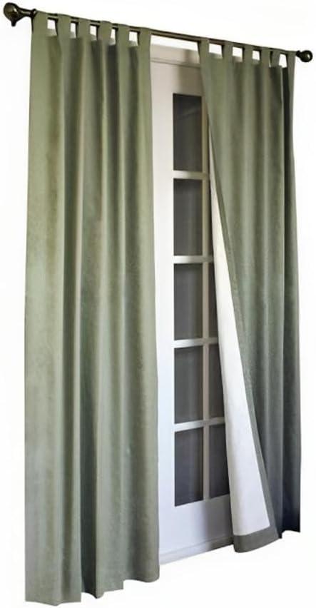 Commonwealth Thermalogic Weather Insulated Cotton Fabric Tab Panels Pair - 40x84" - Sage