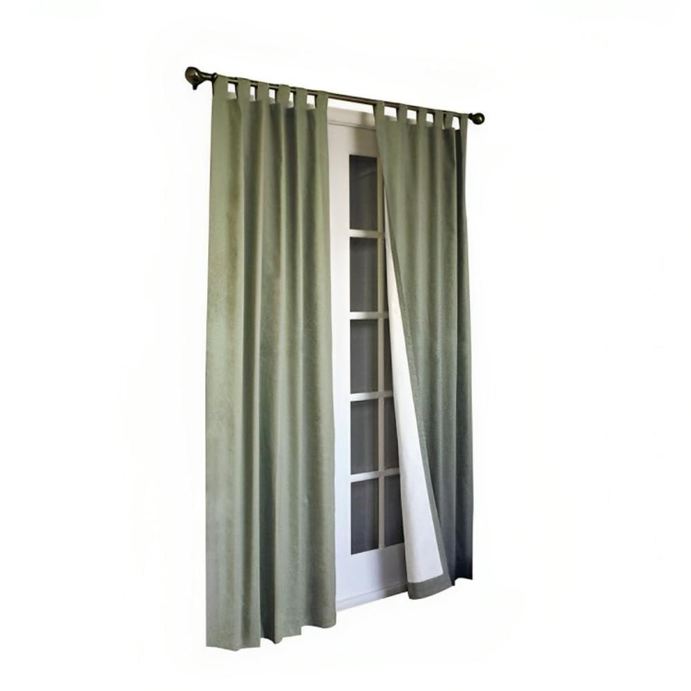 Commonwealth Thermalogic Weather Insulated Cotton Fabric Tab Panels Pair - 40x84" - Sage