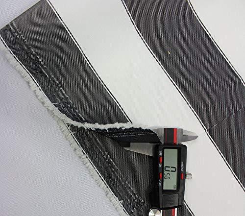 STRIPE CANVAS AWNING FABRIC WATERPROOF OUTDOOR FABRIC 60" Blue / WHTE ( 1 yard)