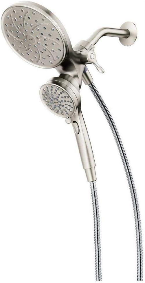 Spot Resist Brushed Nickel Dual Shower Head with Handheld