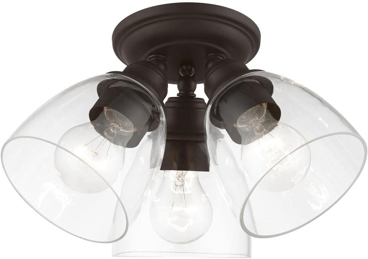 Livex Lighting Montgomery 3 - Light Flush Mount in  Bronze