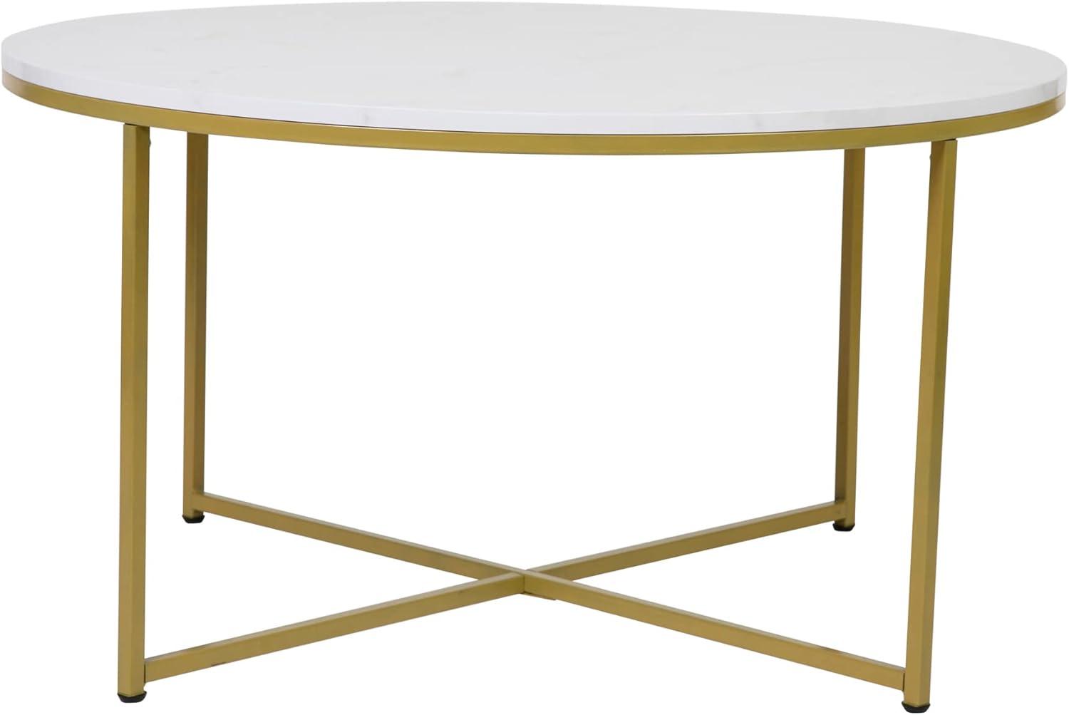 Flash Furniture Hampstead Collection Coffee Table - Modern Laminate Accent Table with Crisscross Frame