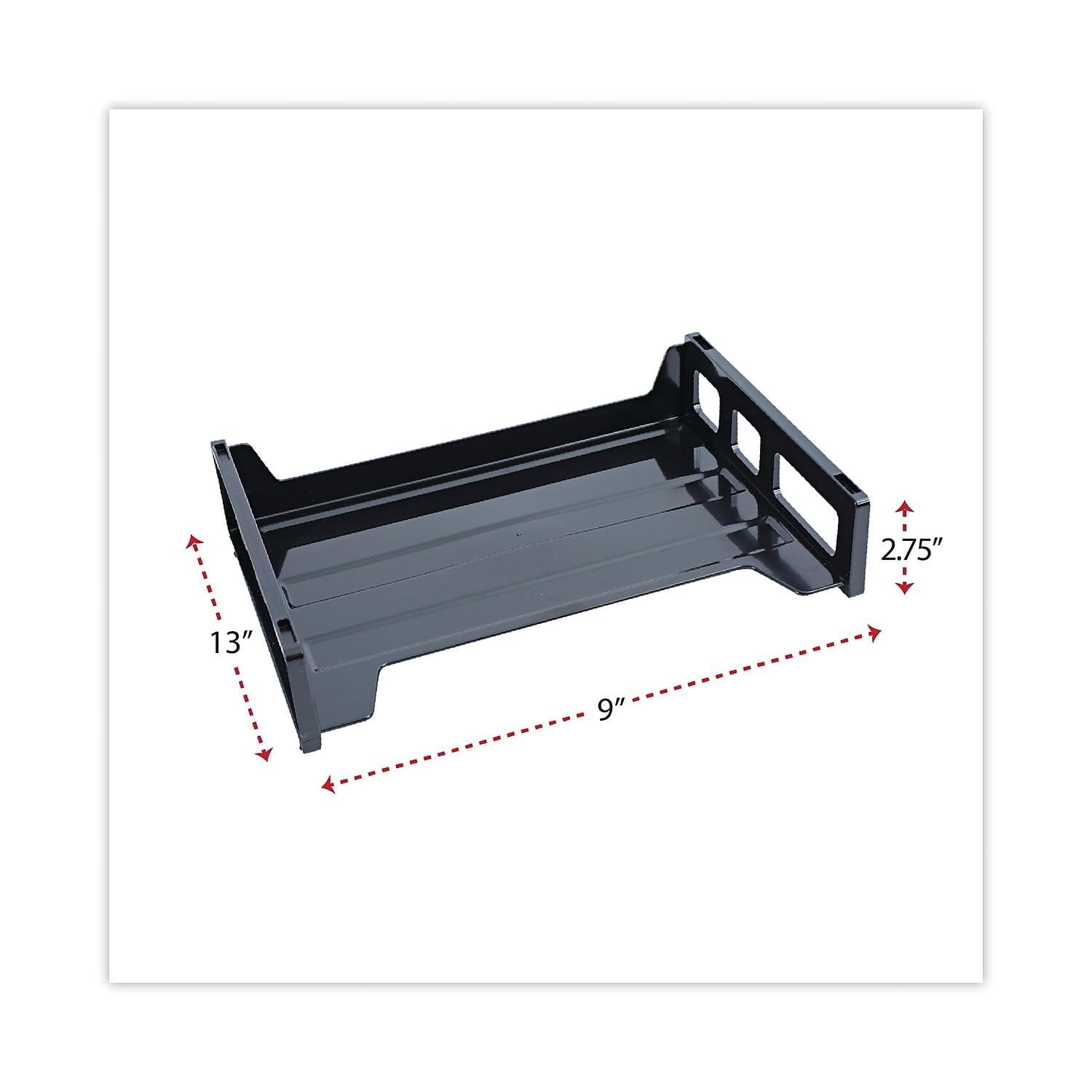 Universal® Universal® Side Load Desk Trays Plastic Paper Organizer