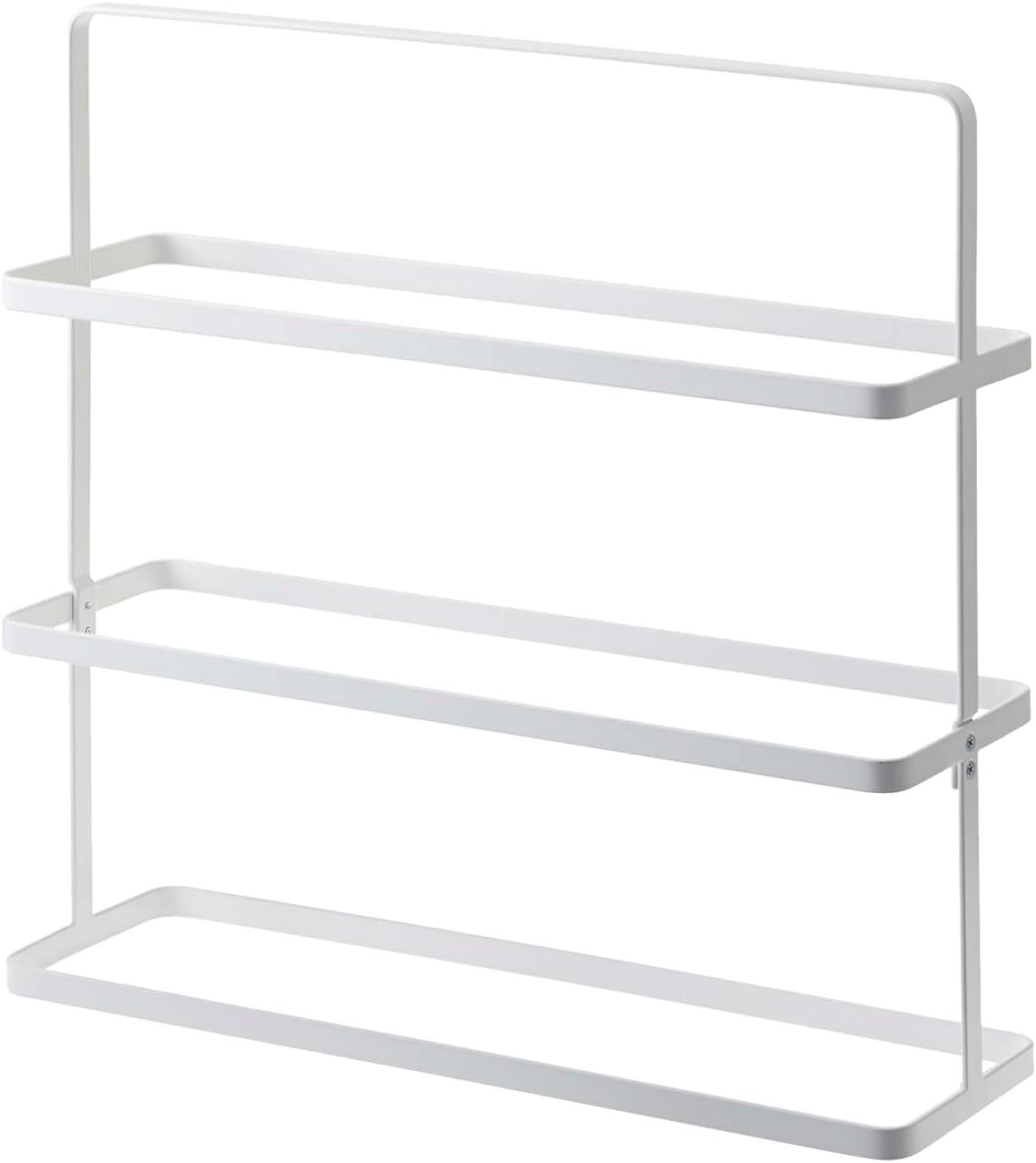 Compact Modern White Steel 3-Tier Shoe Rack