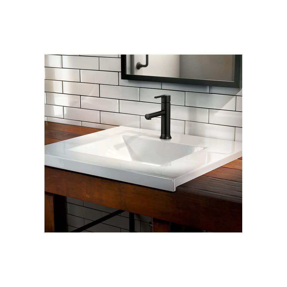 Moen Arlys Matte Black Bathroom Faucet 4 in.