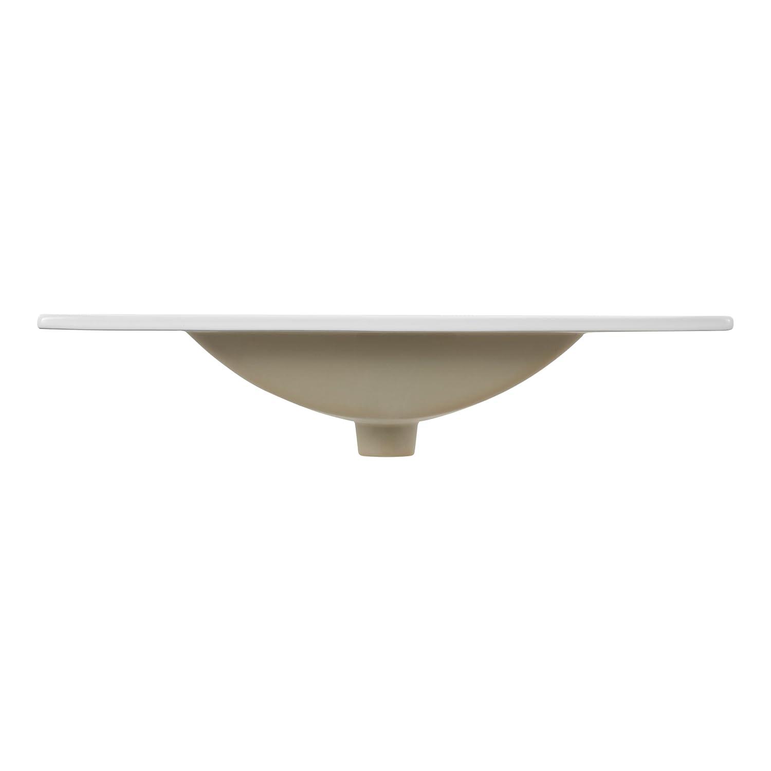 Jonathan Y Ancillary 3-Hole 30" Classic Contemporary Rectangular Ceramic Single Sink Basin Vanity Top