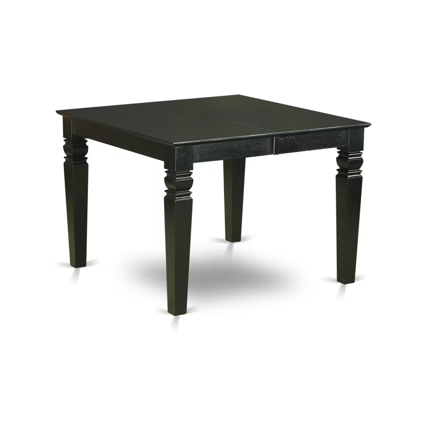 WEAN5-BCH-W East West Furniture 5 Piece Kitchen Table Set- a Dining Table and 4 Chairs, Black & Cherry(Seat Type Options) WEAN5-BCH-LC
