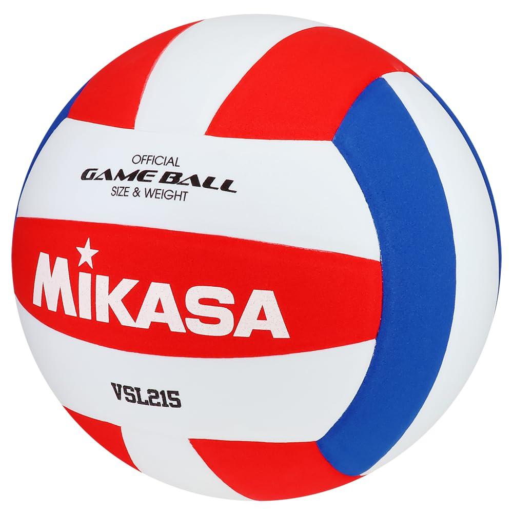 Mikasa VSL215 Competitive Class Volleyball, Size 5, Red/White/Blue