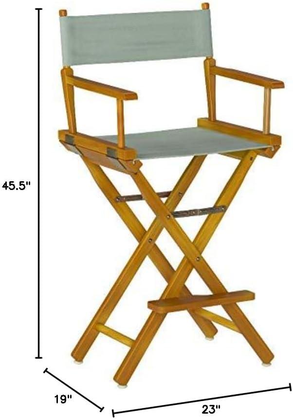 "30" Director's Chair Honey Oak Frame-Gray Canvas"