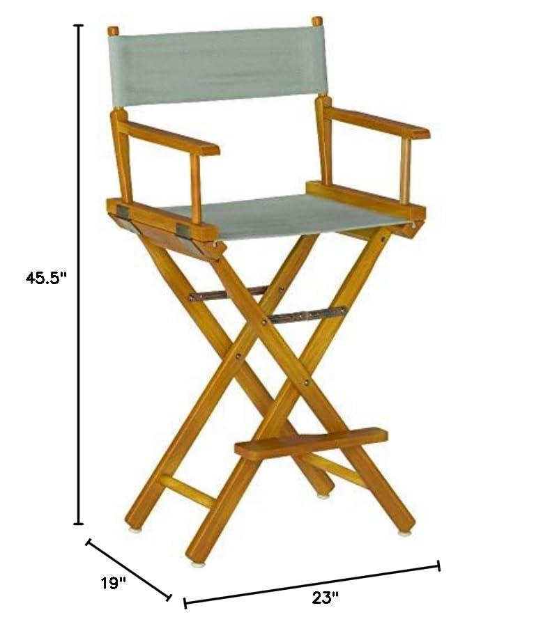 "30" Director's Chair Honey Oak Frame-Gray Canvas"