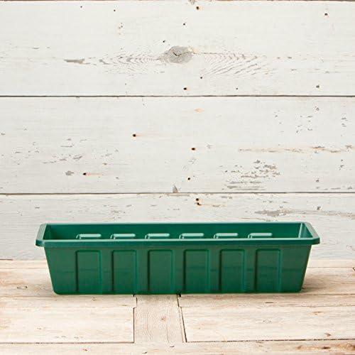 Novelty Poly-Pro Plastic Indoor/Outdoor Liner/Planter Flower Box, Green 24"