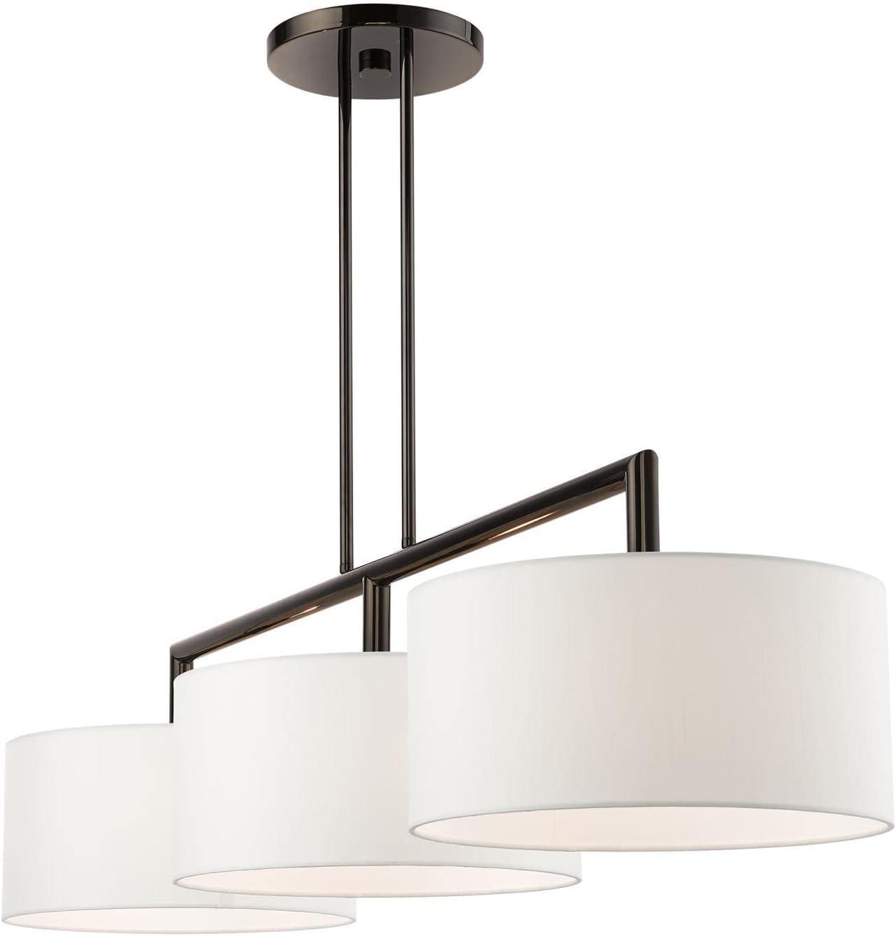 Livex Lighting Meridian 3 - Light Chandelier in  Black Chrome