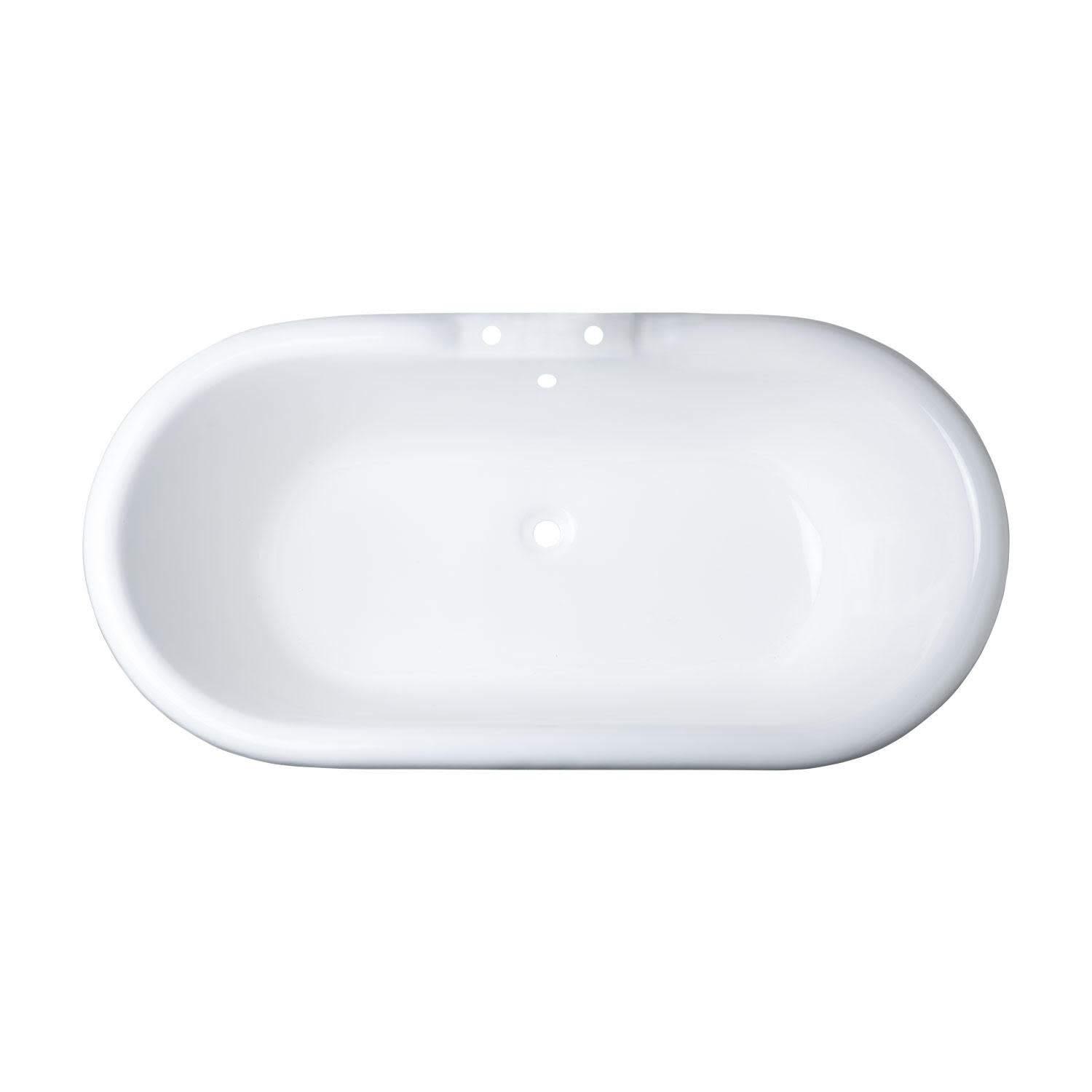 Sanford 60" White Cast Iron Clawfoot Soaking Tub
