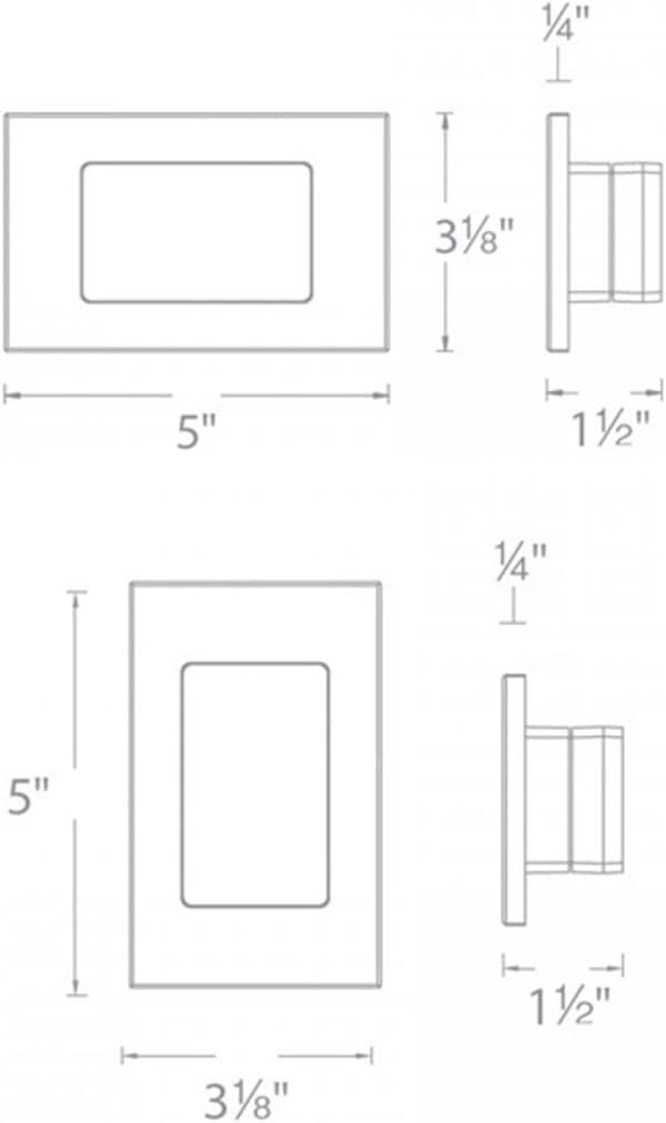 White Aluminum Dimmable LED Step and Wall Light