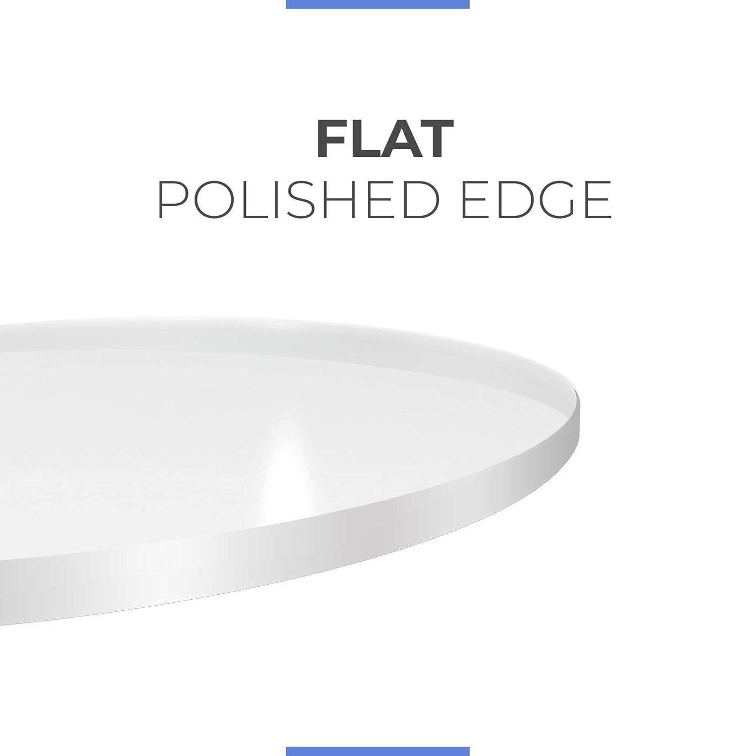 47" inch Diameter 1/4" Clear Plexiglass Sheet, Round Cake Disc, Lucite Circle Flat Edge Plexiglass Table Top by Fab Glass and Mirror