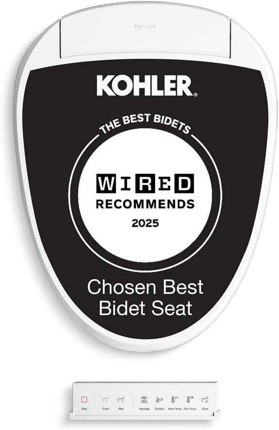 Kohler Purewash E580 Elongated Bidet Toilet Seat K-32330-0