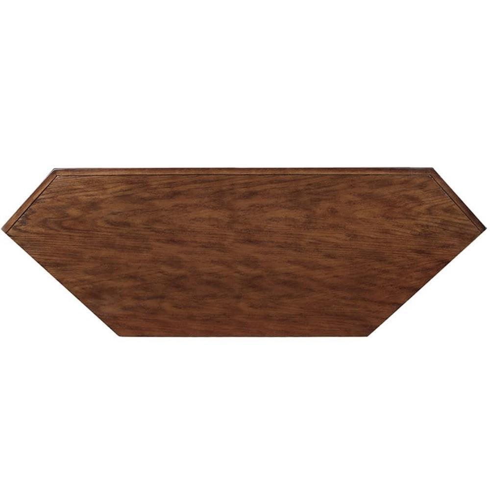 Leick Home 80386 Leaded Glass Corner TV Stand with Enclosed Storage For 60" TV's, Burnished Oak