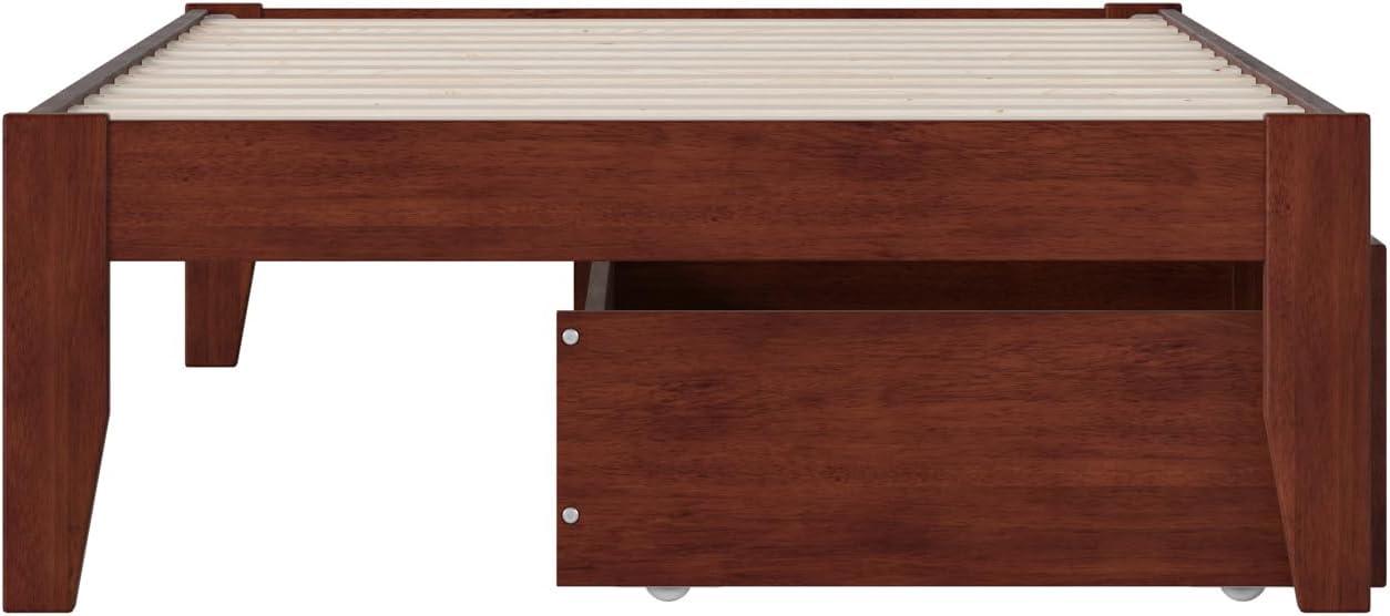 Twin Colorado Bed with USB Turbo Charger, 2 Underbed Drawers - AFI: Hardwood, No Box Spring Required