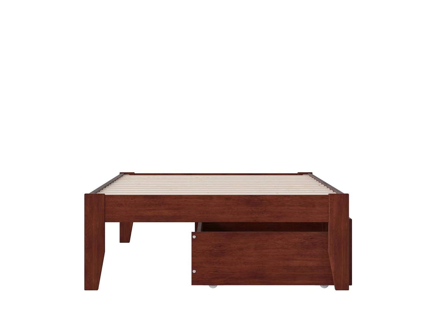 Twin Colorado Bed with USB Turbo Charger, 2 Underbed Drawers - AFI: Hardwood, No Box Spring Required