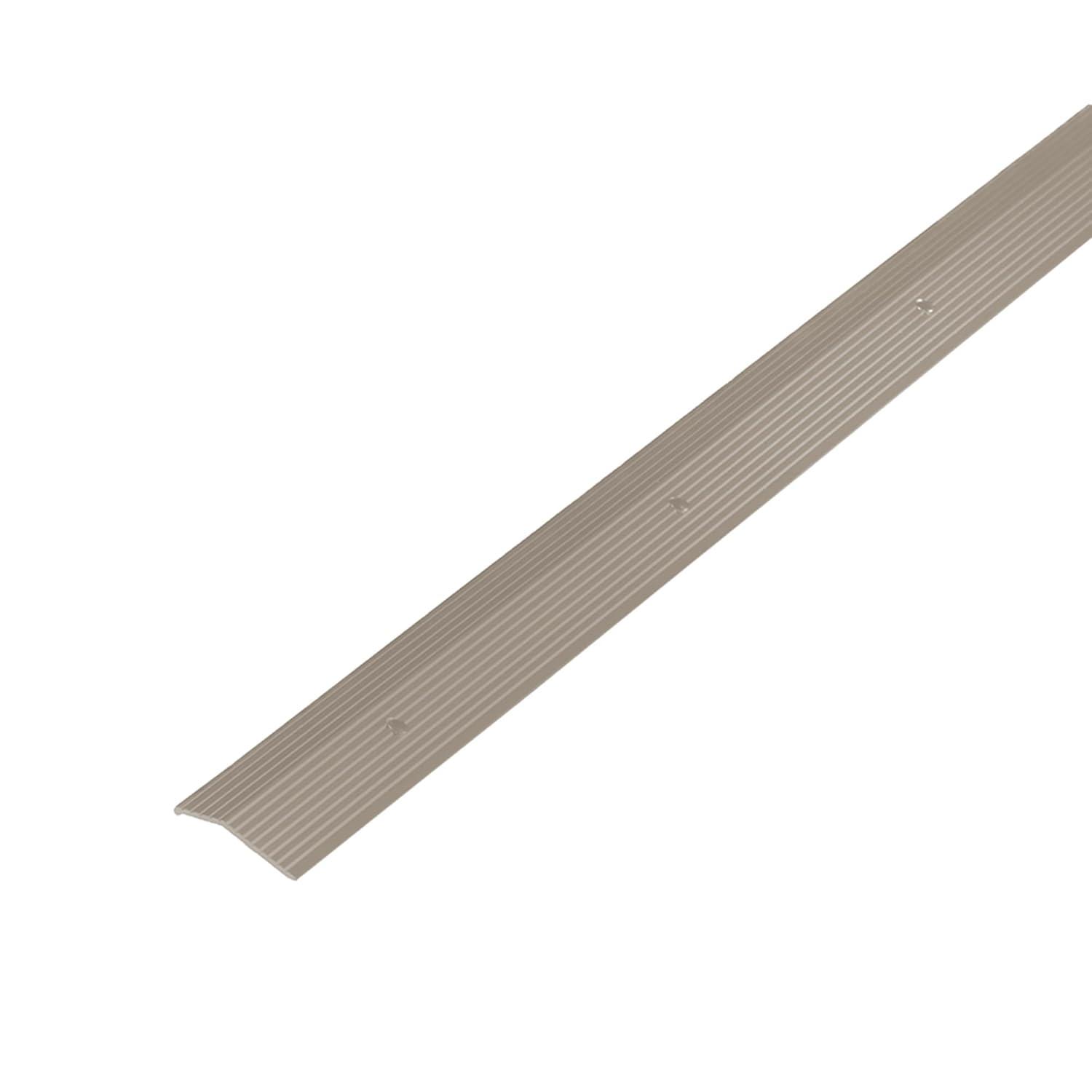 Pewter Fluted Aluminum Indoor Carpet Trim, 36-inch Length
