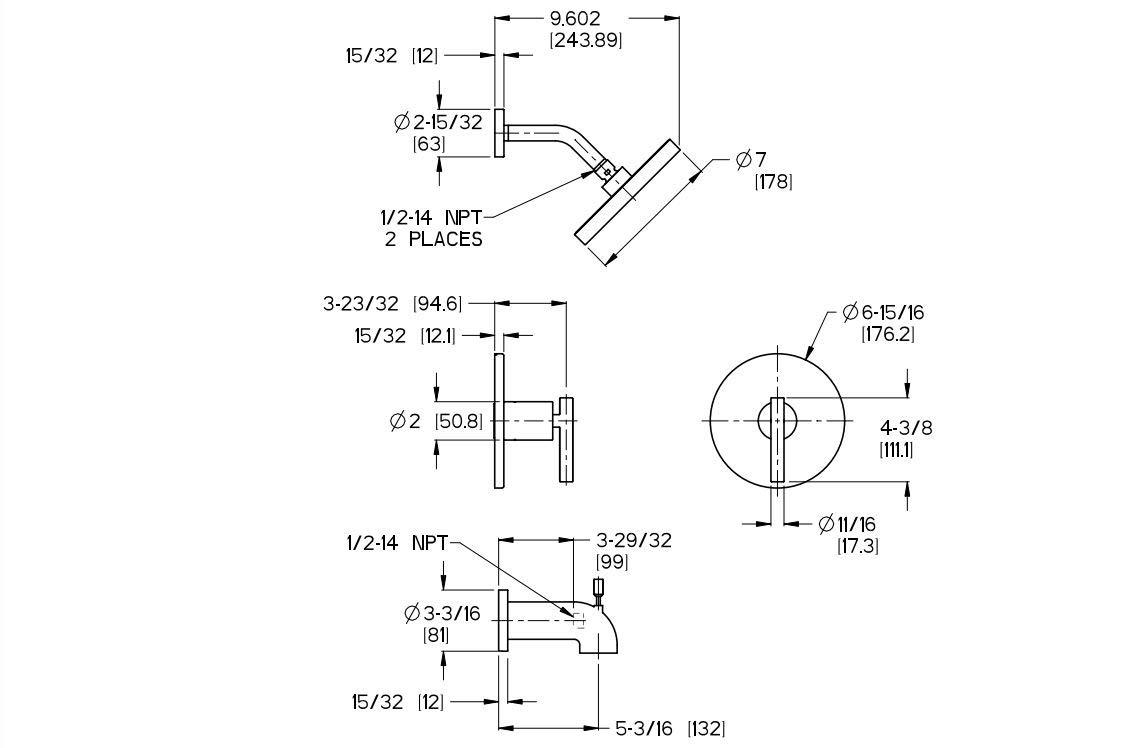 Contempra Faucet Trim Only Single Handle
