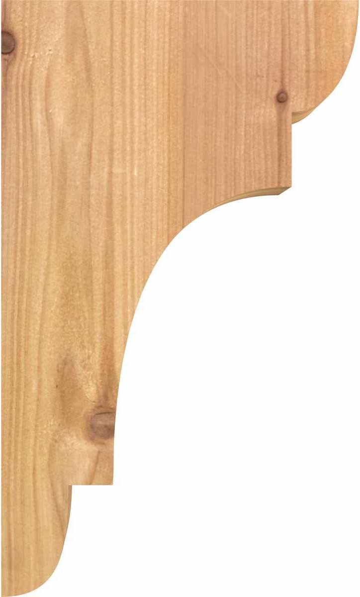 3 1/2"W x 6"D x 10"H New Brighton Smooth Corbel, Western Red Cedar