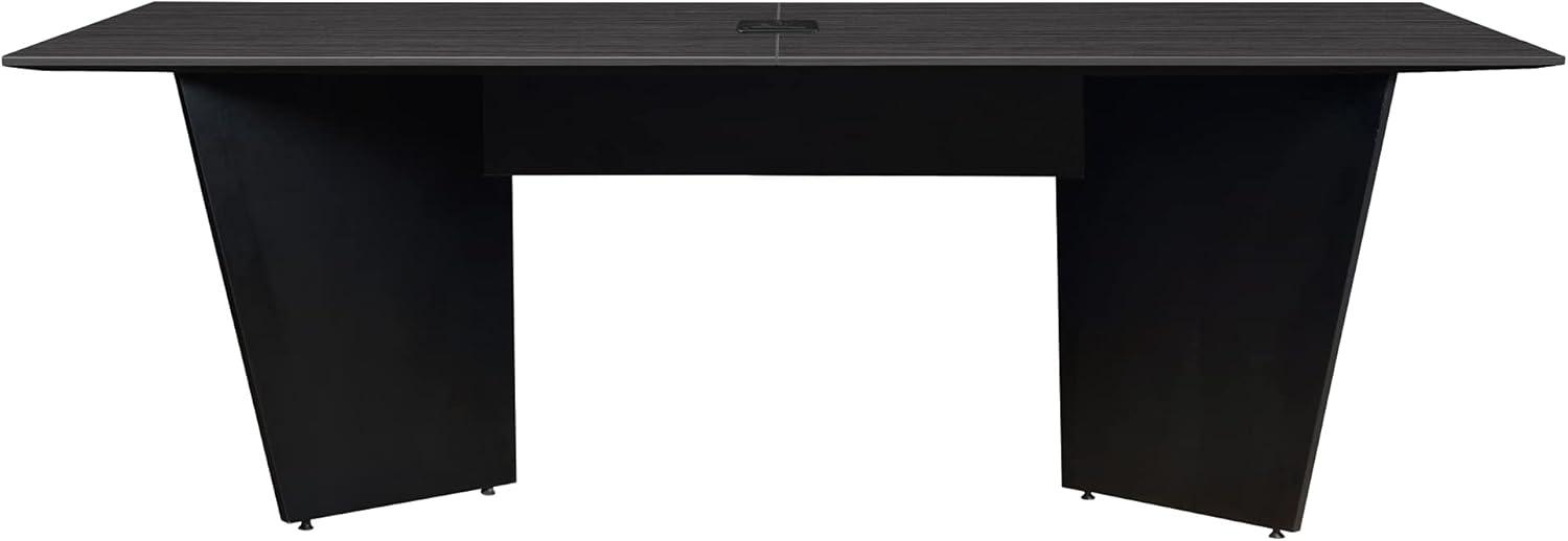 Array 96" Conference Table with Power Data Grommet- Ash Grey/ Black