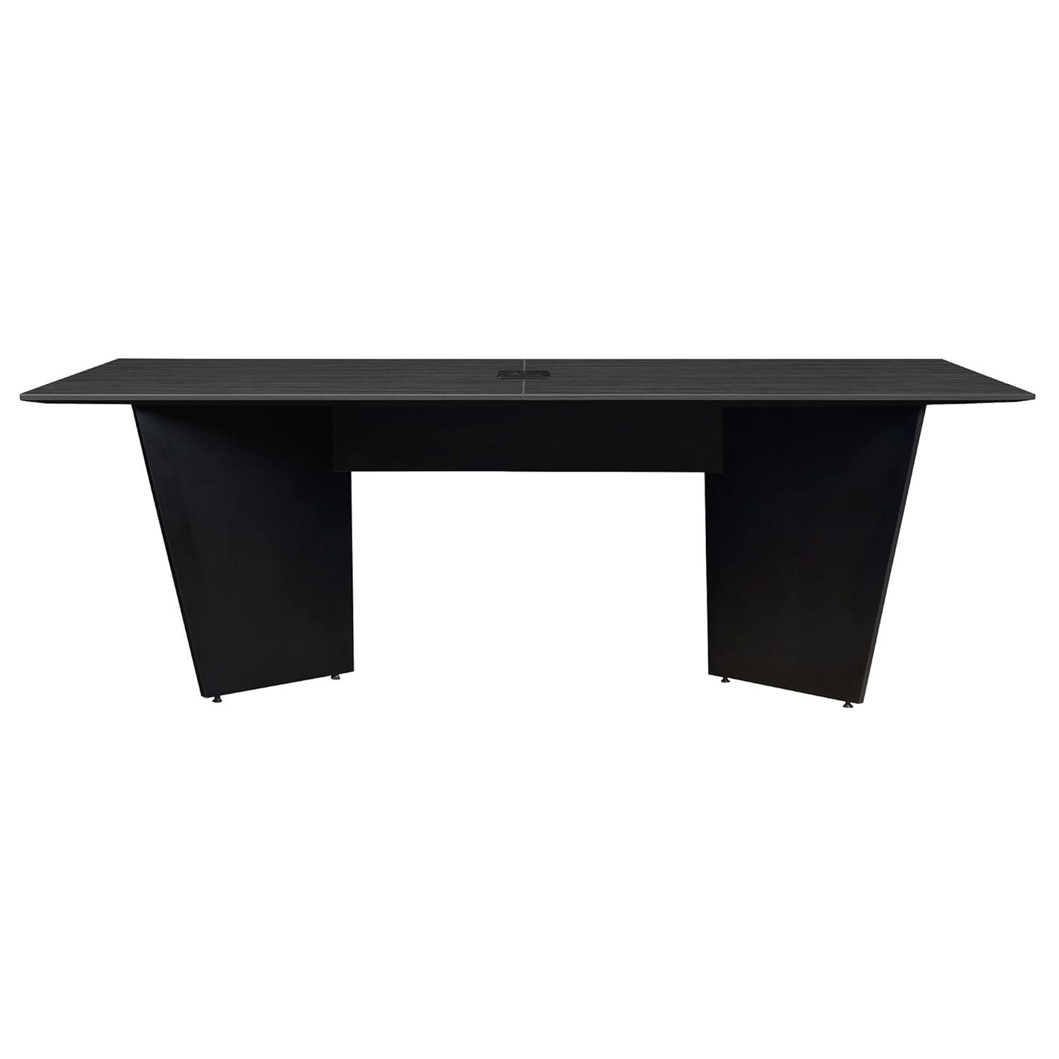 Array 96" Conference Table with Power Data Grommet- Ash Grey/ Black