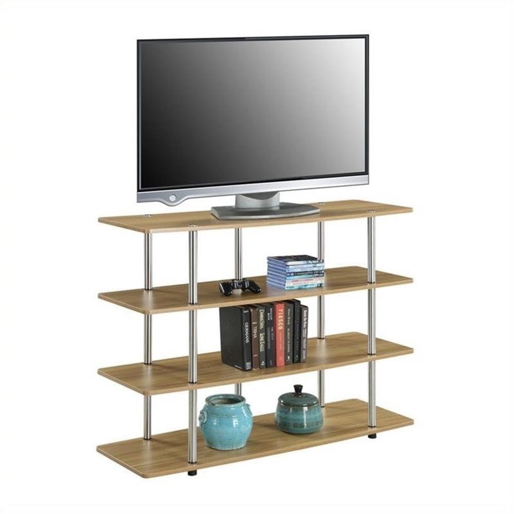 Convenience Concepts Designs2Go XL Highboy TV Stand, Light Oak