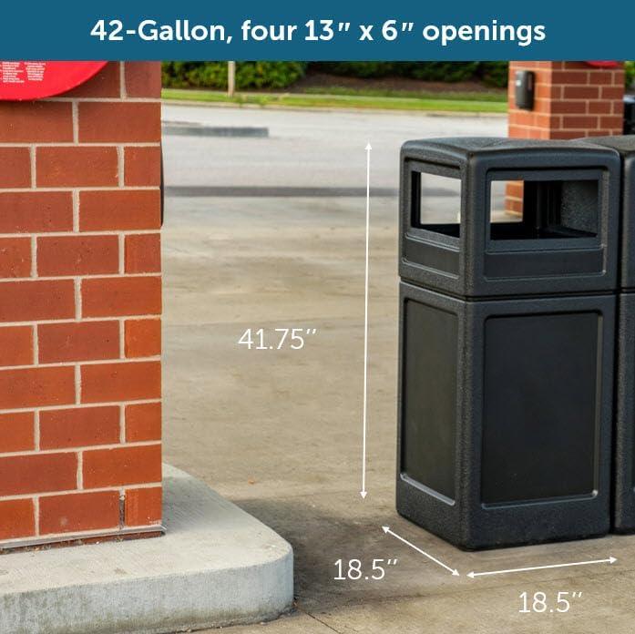 PolyTec Plastic Open Trash Can - 42 Gallons