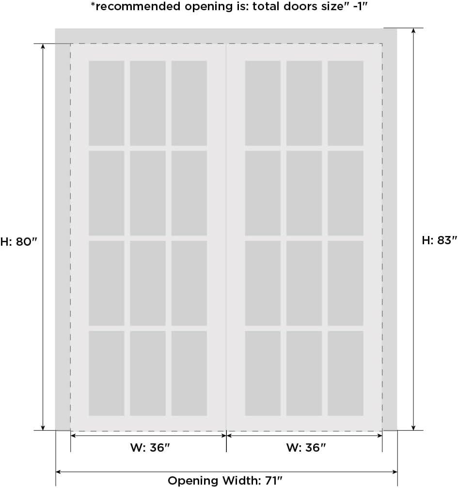 Quadro Frosted Glass Sliding Closet White Doors